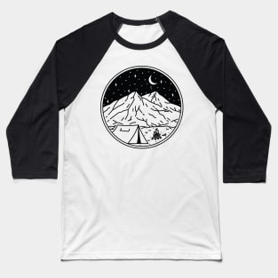 Night Camping Baseball T-Shirt